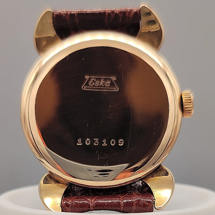 Eska, Superfine, Manuel, Or 18k, 1950, Montres bracelet