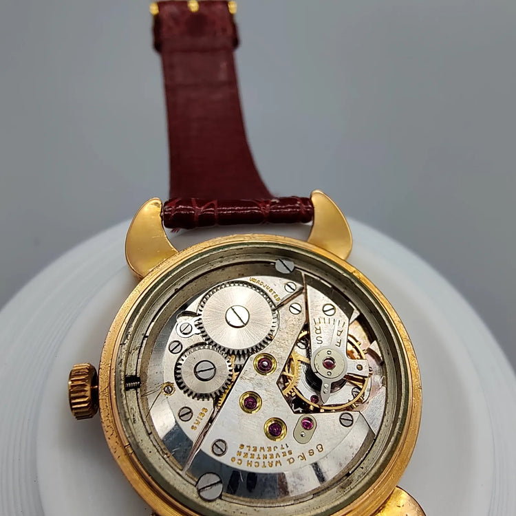 Eska, Superfine, Manuel, Or 18k, 1950, Montres bracelet