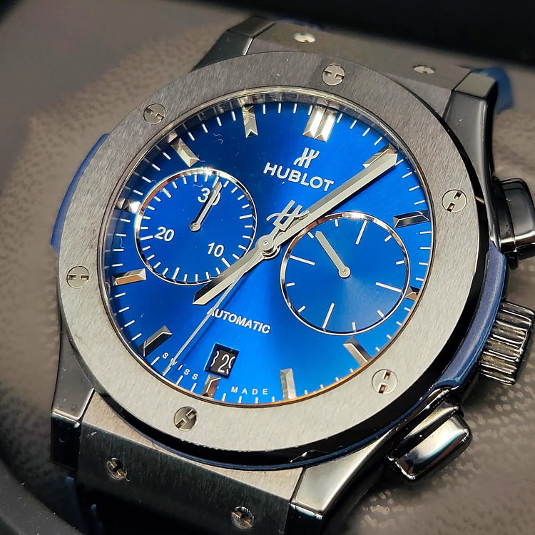 Hublot, Classic Fusion Céramique Bleu, Automatique, Céramique, 2021, Montres bracelet