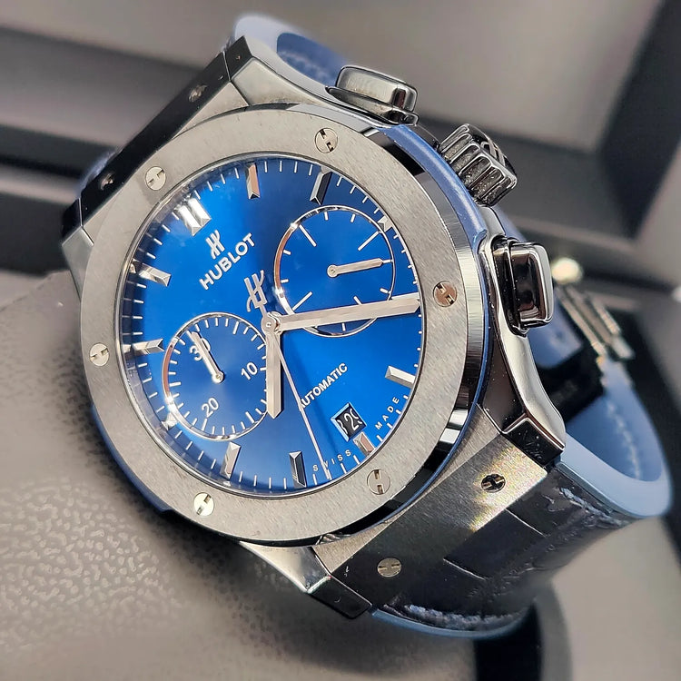 Hublot, Classic Fusion Céramique Bleu, Automatique, Céramique, 2021, Montres bracelet