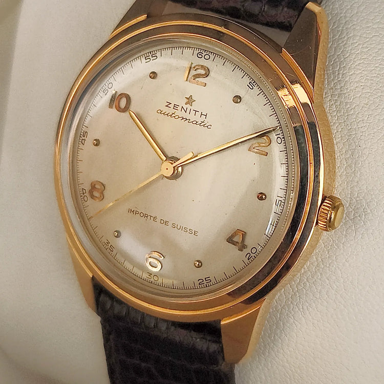 Zenith, Full Set, Manuel, Or jaune massif, 1955, Montres bracelet