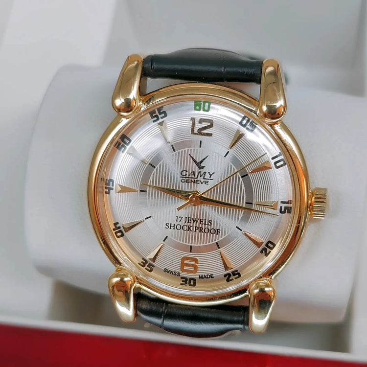 Camy, Geneve, Manuel, Or plaqué, 1960, Montres bracelet