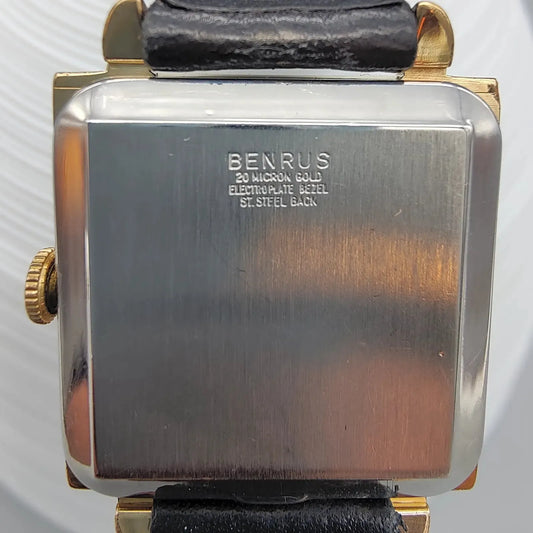 Benrus, Shock Absorber, Manuel, Or plaqué, 1960, Montres bracelet