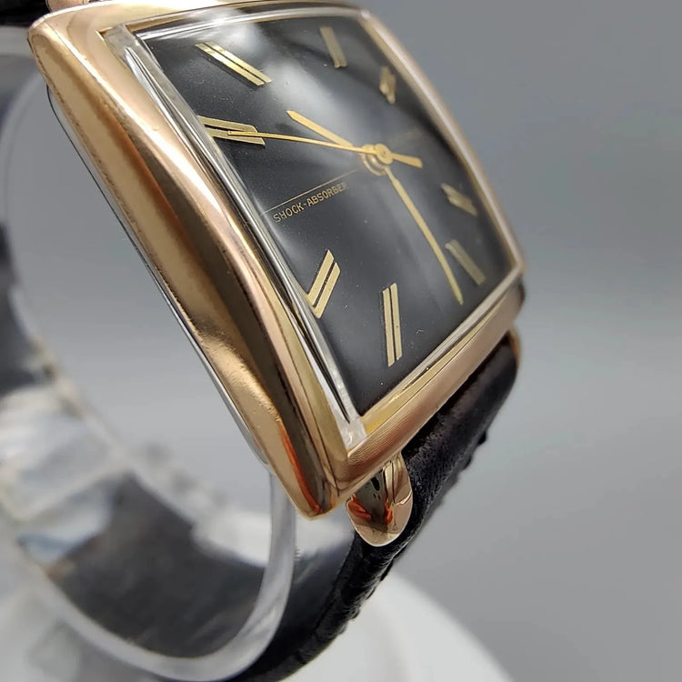 Benrus, Shock Absorber, Manuel, Or plaqué, 1960, Montres bracelet