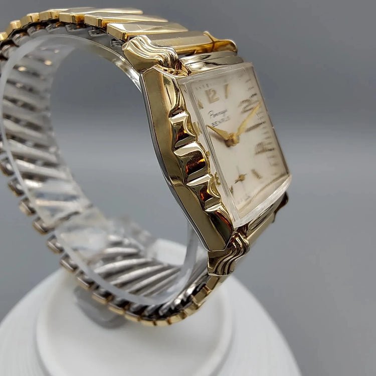 Benrus, Penney's, Manuel, Or plaqué, 1950, Montres bracelet