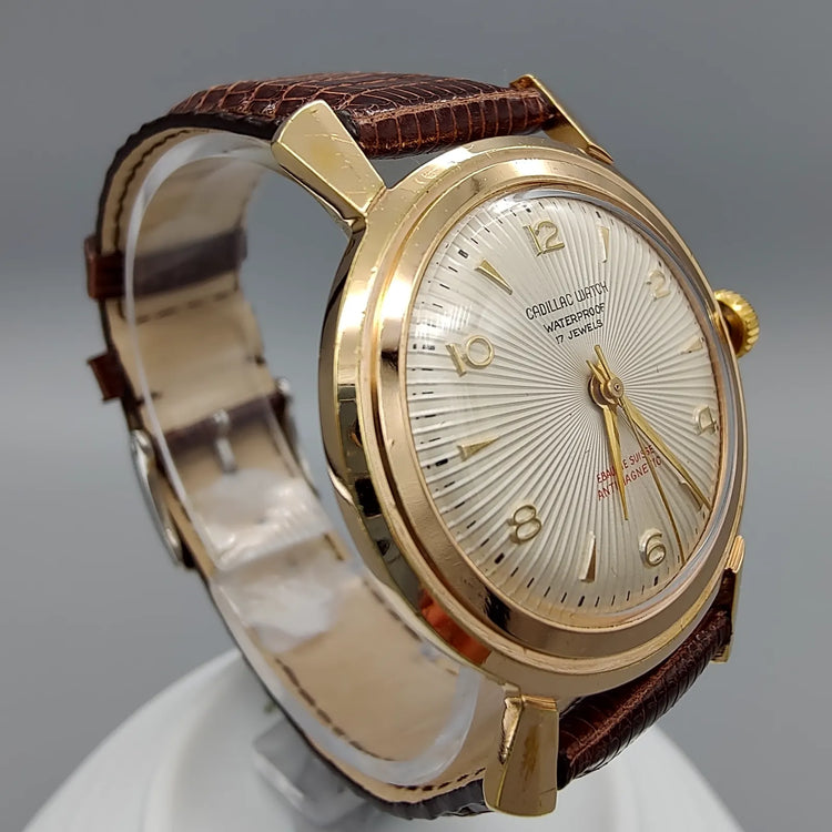 Cadillac, Geneve, Manuel, Or plaqué, 1960, Montres bracelet