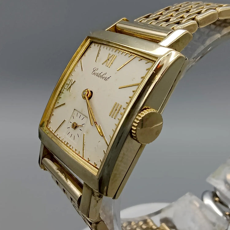 Cortebert, 50x , Manuel, Or plaqué, 1940, Montres bracelet