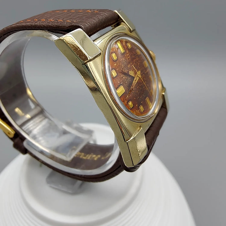 Benrus, Shock Absorber, Manuel, Or plaqué, 1970, Montres bracelet