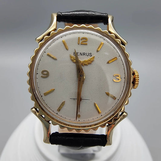 Benrus, BB14, Manuel, Or plaqué, 1960, Montres bracelet