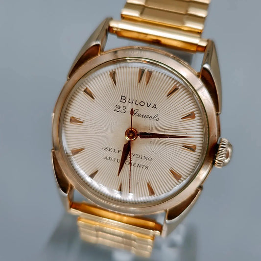 Bulova, Bulova 23F, Automatique, Or plaqué, 1955, Montres bracelet