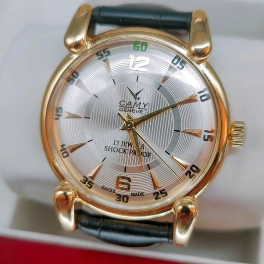 Camy, Geneve, Manuel, Or plaqué, 1960, Montres bracelet