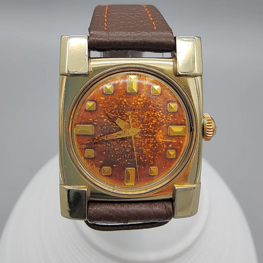 Benrus, Shock Absorber, Manuel, Or plaqué, 1970, Montres bracelet