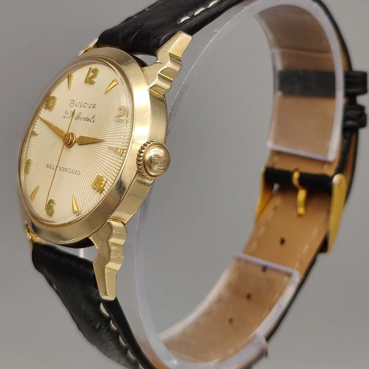 Couronne de montre vintage Bulova 23 Jewels Selfwinding 1957, mouvement automatique.