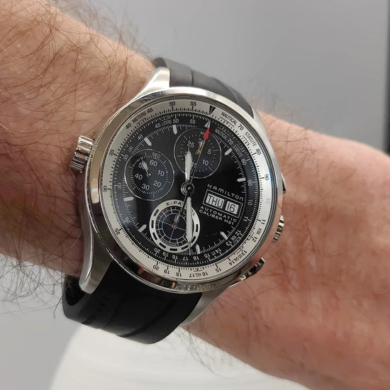 Cadran Hamilton Khaki Aviation X-Patrol automatique (2015). Montre vintage pour femme. Détail.