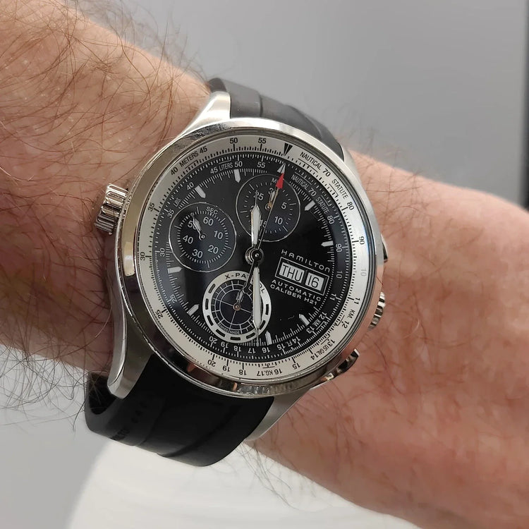 Cadran Hamilton Khaki Aviation X-Patrol automatique (2015). Montre vintage pour femme. Détail.